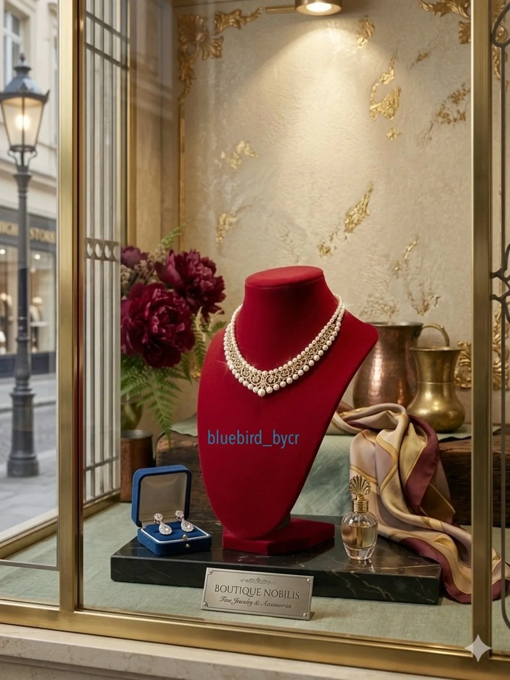 Velvet NWOT Necklace Display Bust in Burgundy